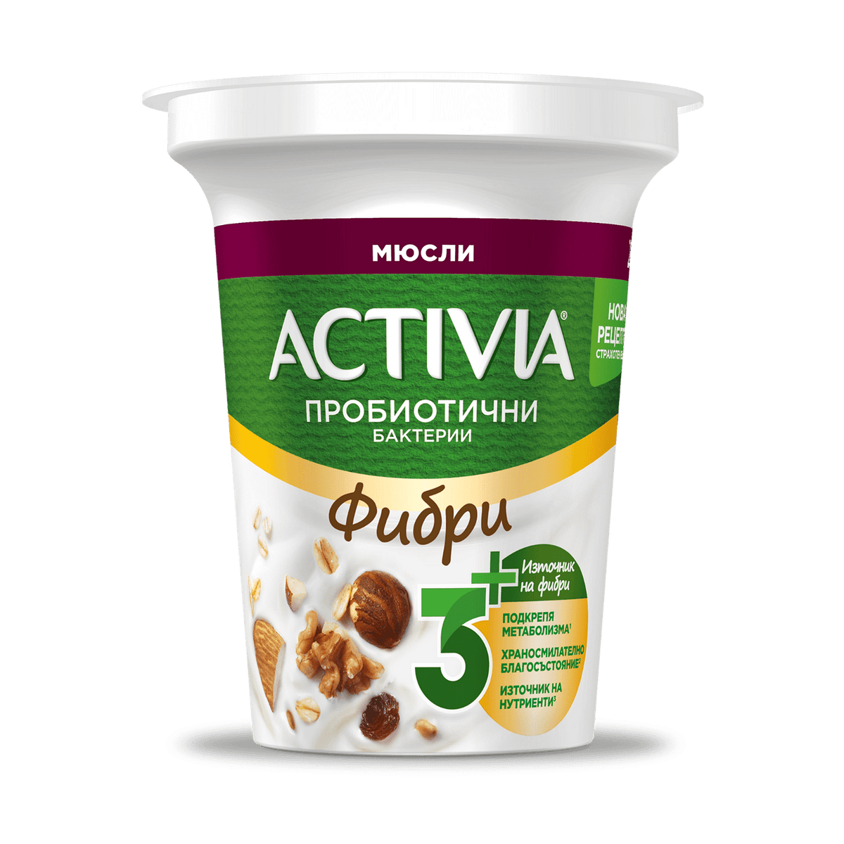 ACTIVIA фибри 3+ с мюсли 280 г