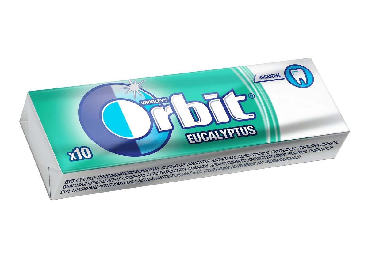 Дъвки ORBIT Евкалипт 10 бр.