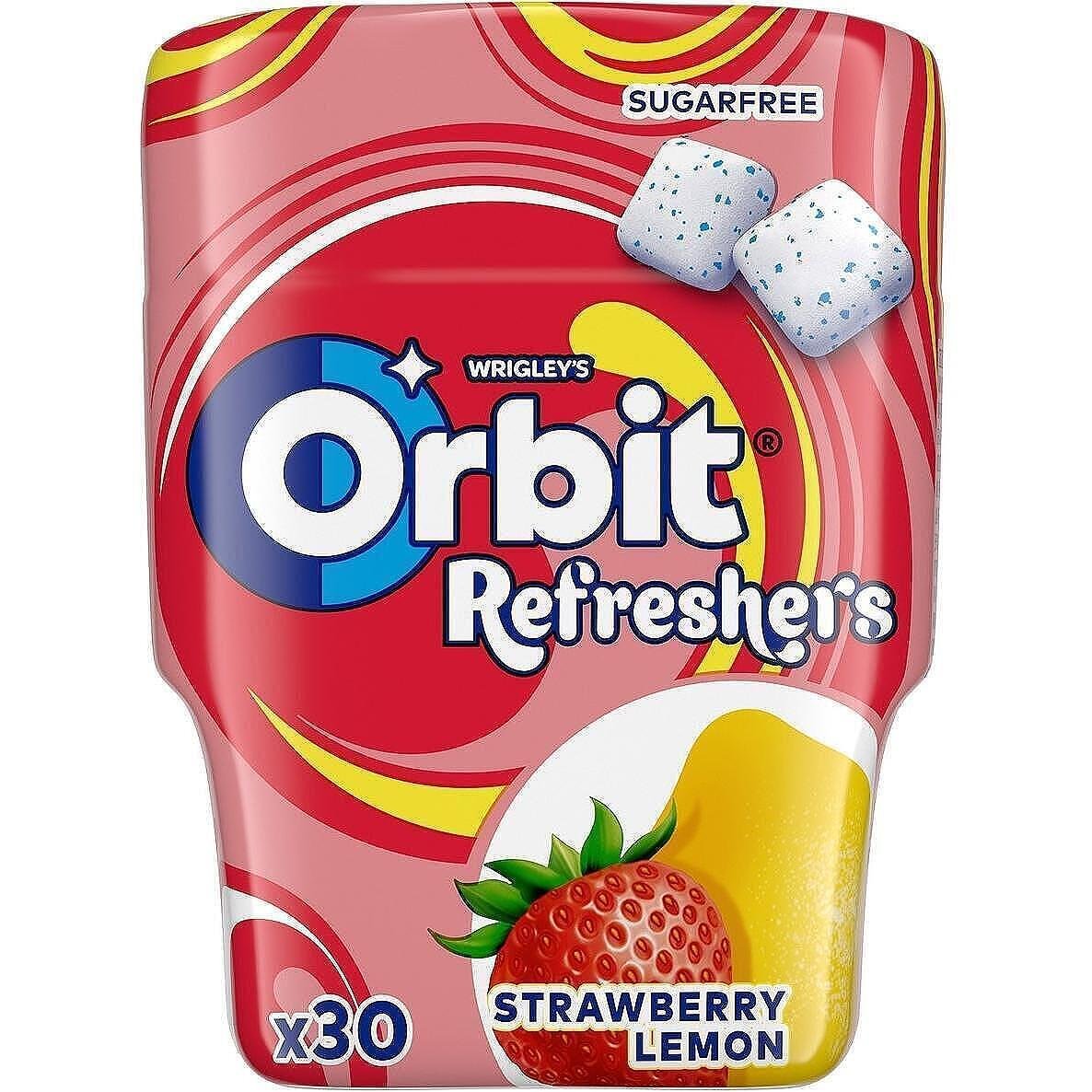 Дъвки ORBIT Refresher's ягода и лимон без захар 67 г 30 бр.