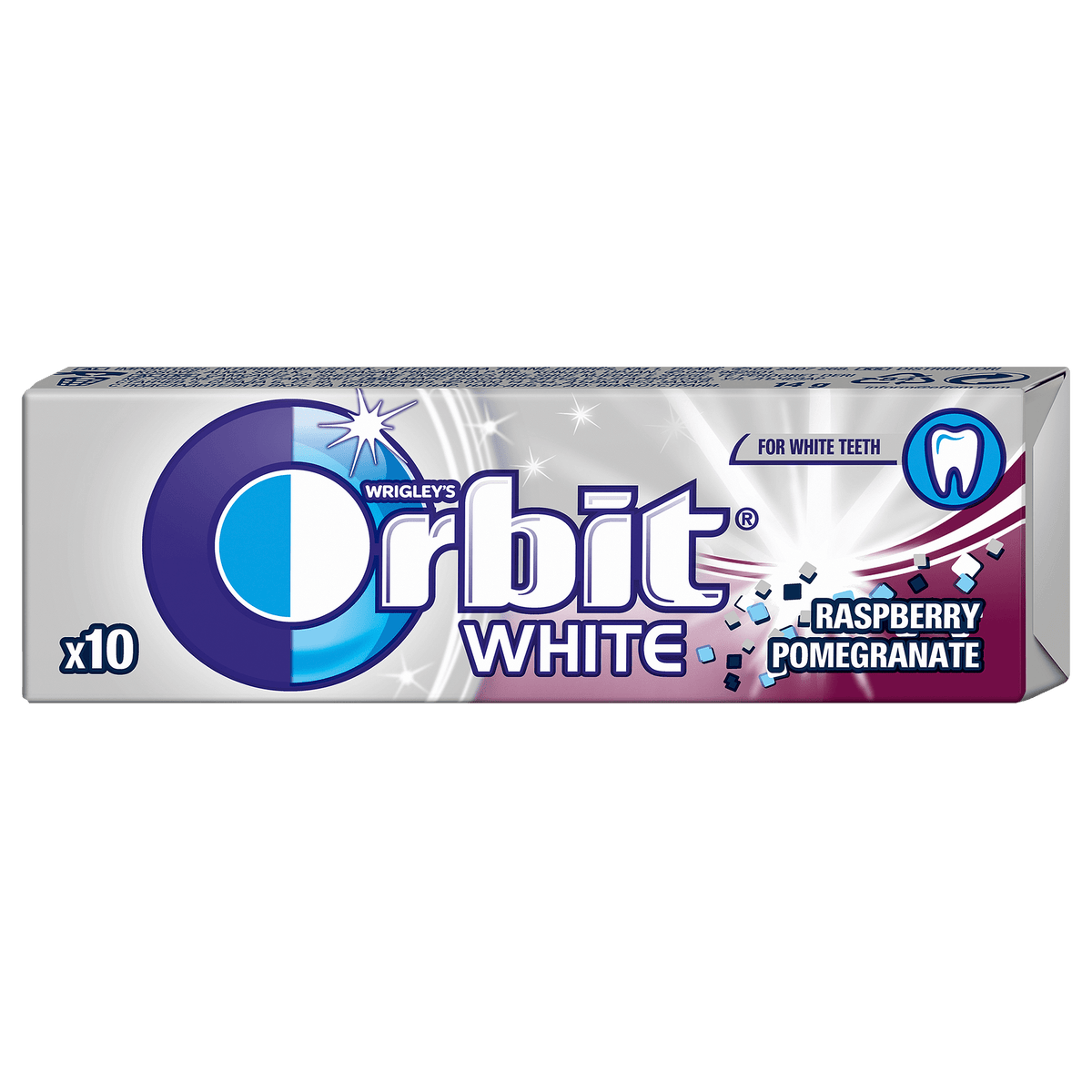 Дъвки ORBIT White малина и нар 10 бр.