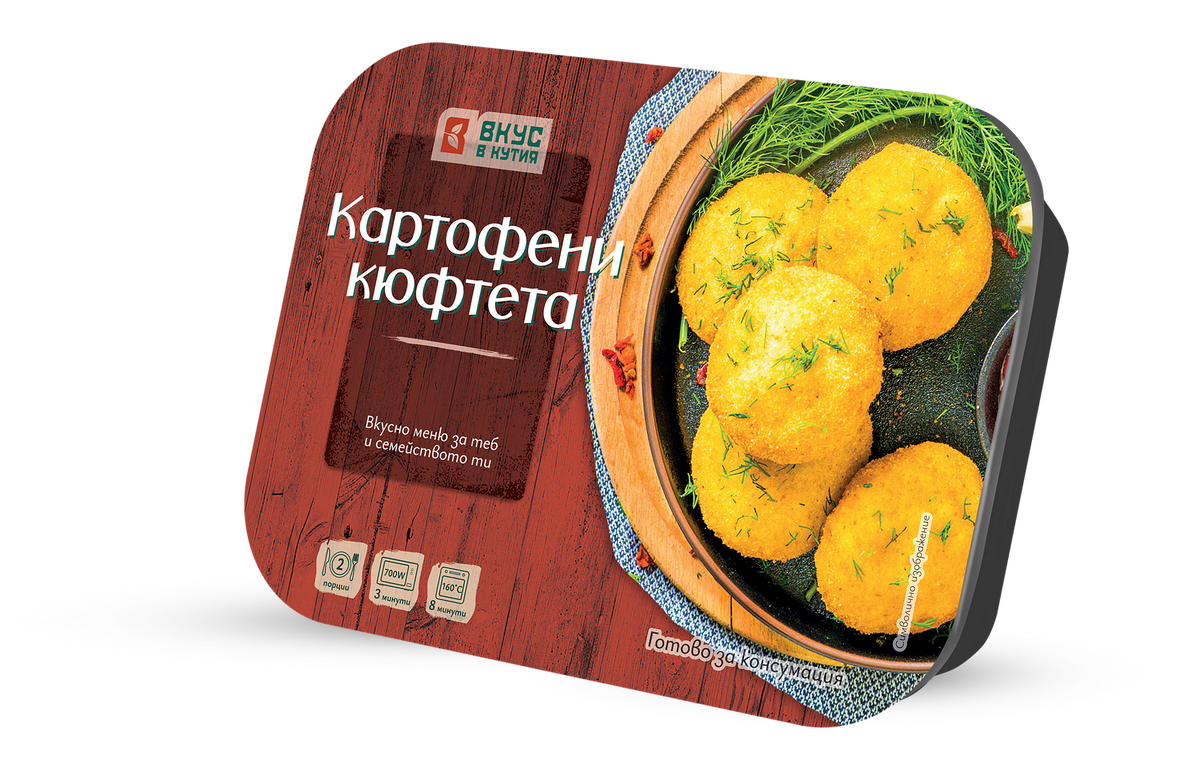 Картофени кюфтета със сирене ВКУС В КУТИЯ 4х55 г