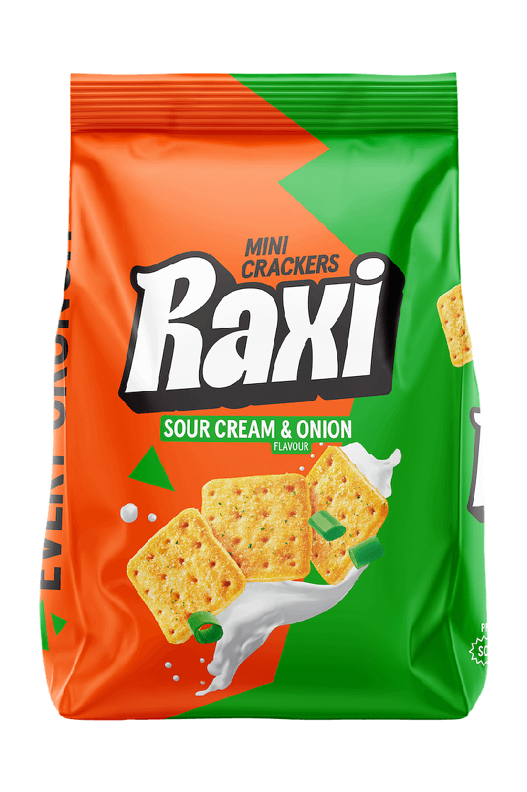 Мини крекери RAXI с лук и сметана 100 г