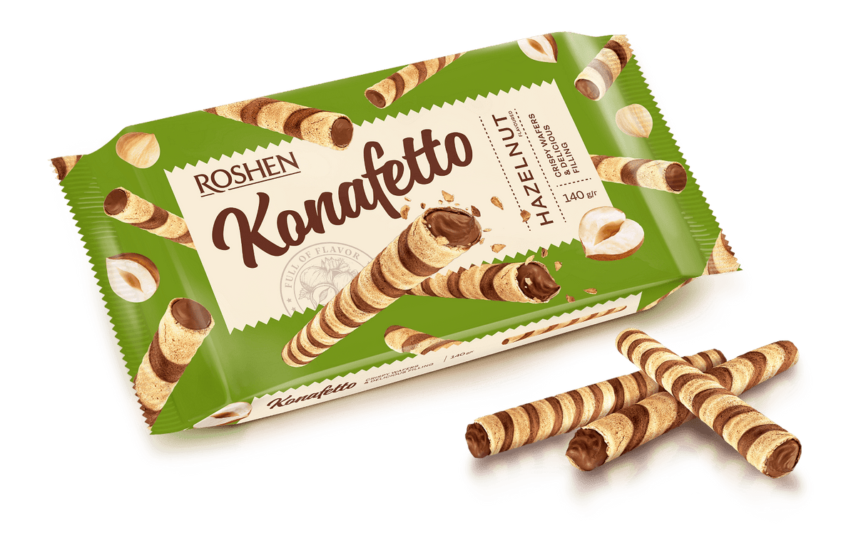 Пурички ROSHEN KOnafetto Hazelnut 140 г