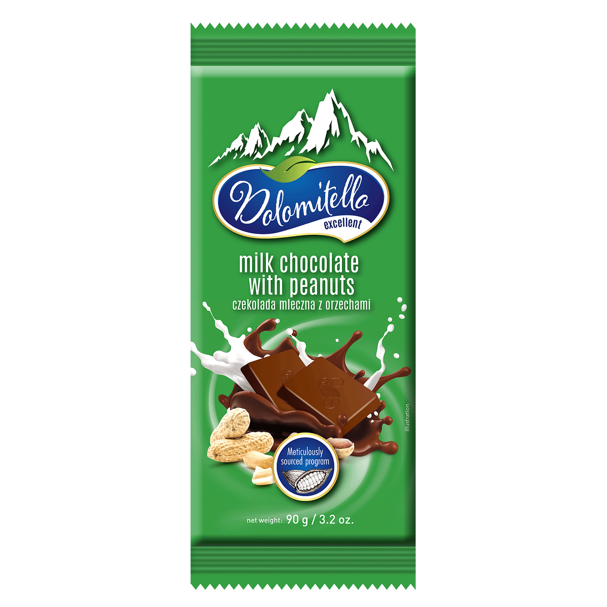 Шоколад DOLOMITELLO фъстъци 90г