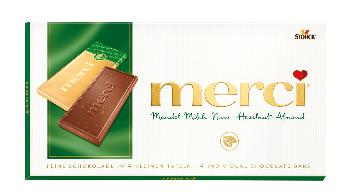 Шоколад MERCI лешници и бадеми 100 г
