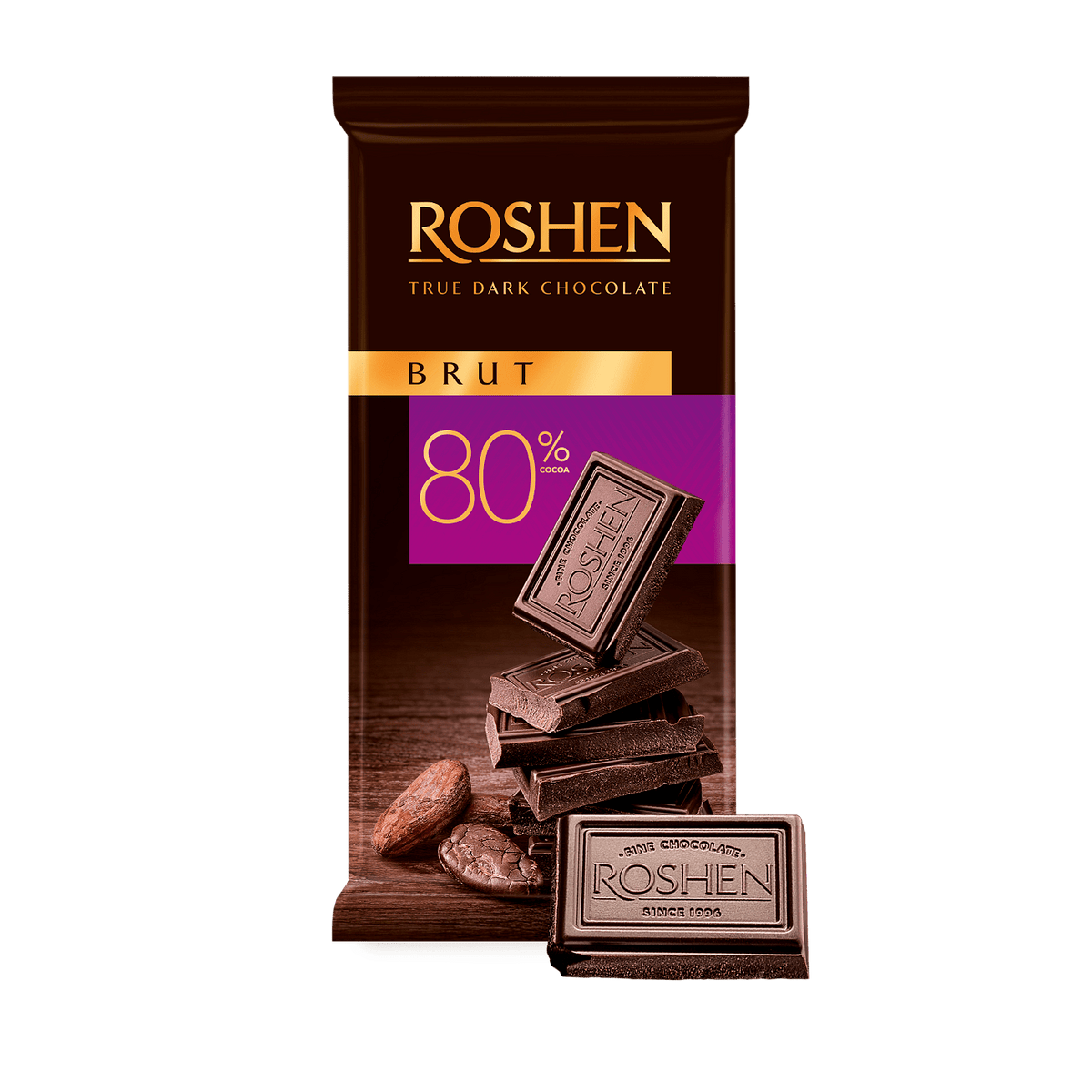Шоколад ROSHEN Brut натурален 80% 85 гр.