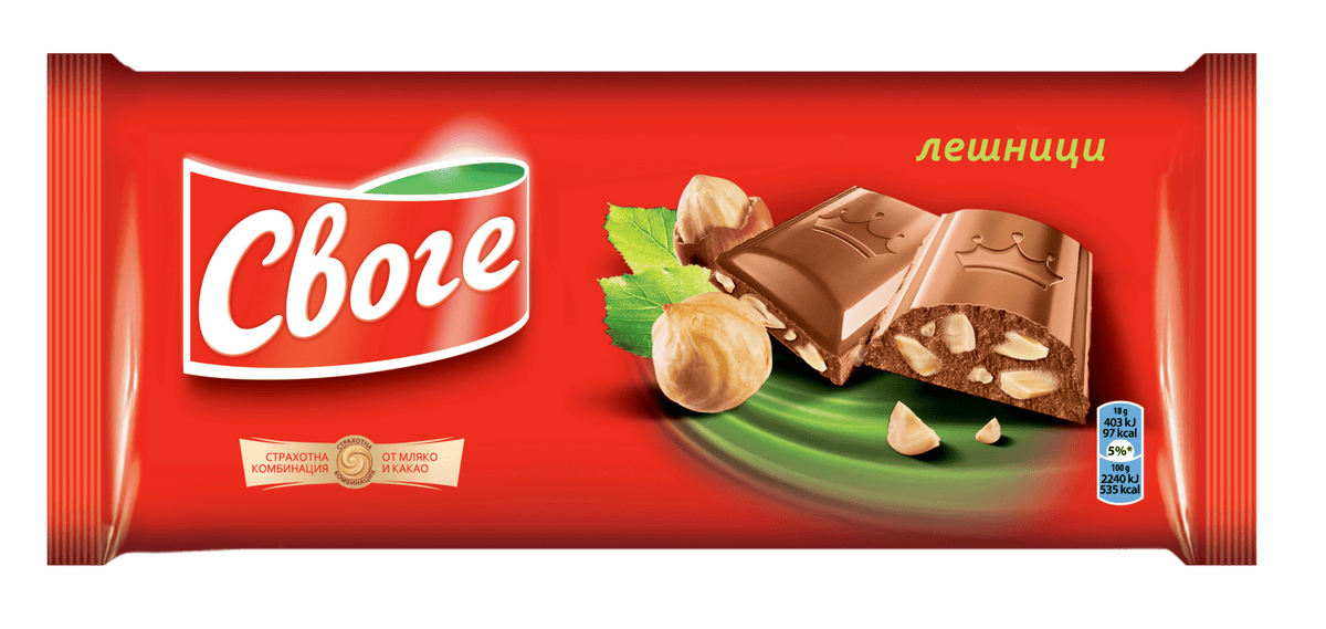 Шоколад СВОГЕ лешник 90 г