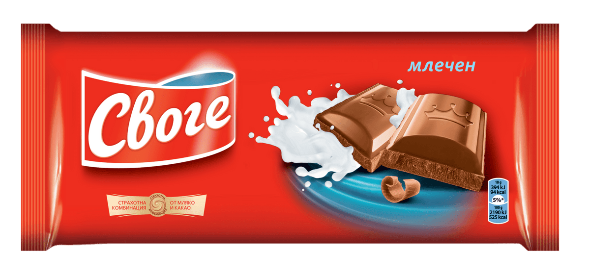 Шоколад СВОГЕ млечен 90 г