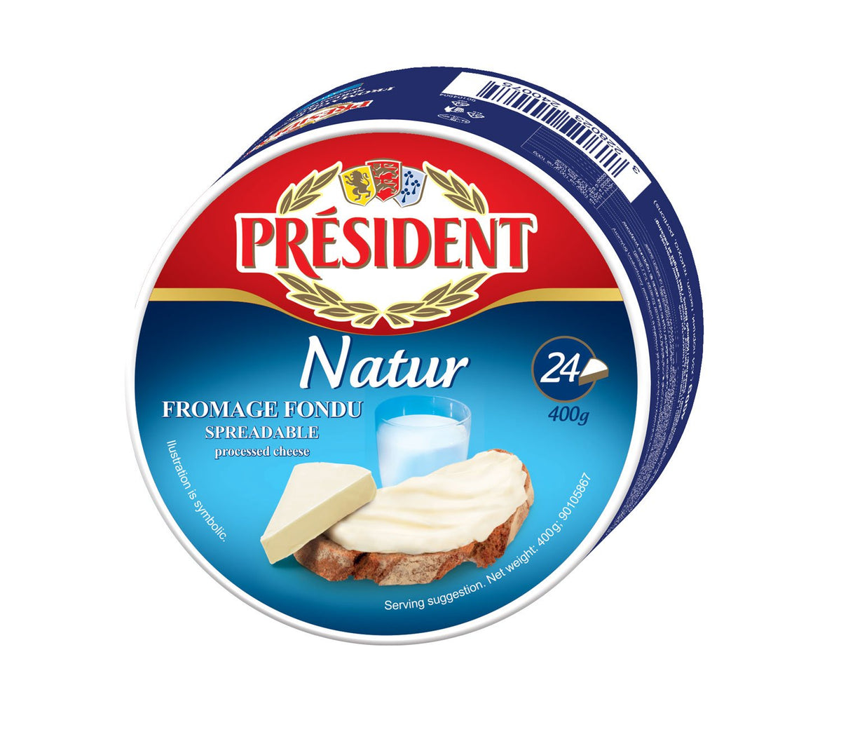 Топено сирене PRESIDENT натурално 400 г