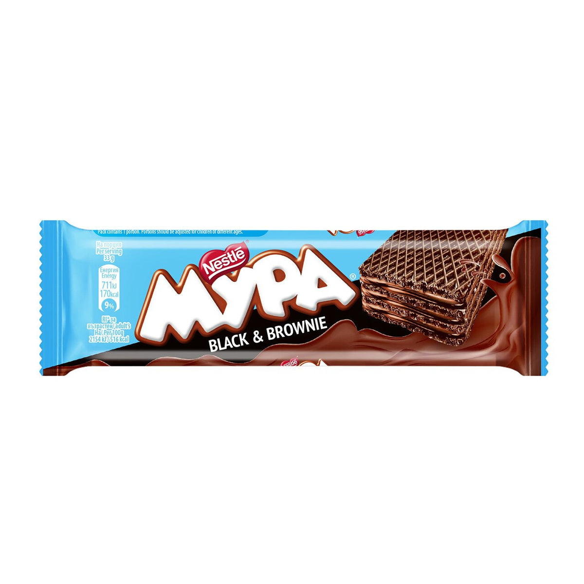 Вафла МУРА black&brownie 33 г