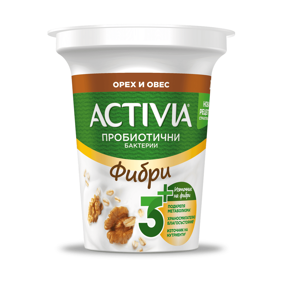 ACTIVIA фибри 3+ с орехи и овес 280 г