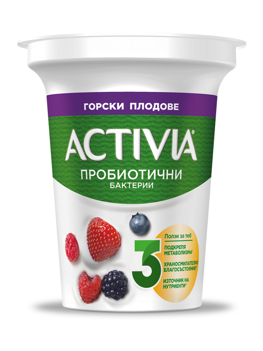 Activia пробиотични бактерии горски плодове 280 г