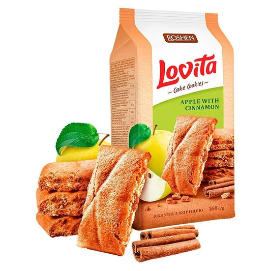 Бисквити LOVITA с ябълка и канела 168 гр.