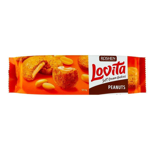 Бисквити LOVITA с фъстъчен пълнеж 127 г