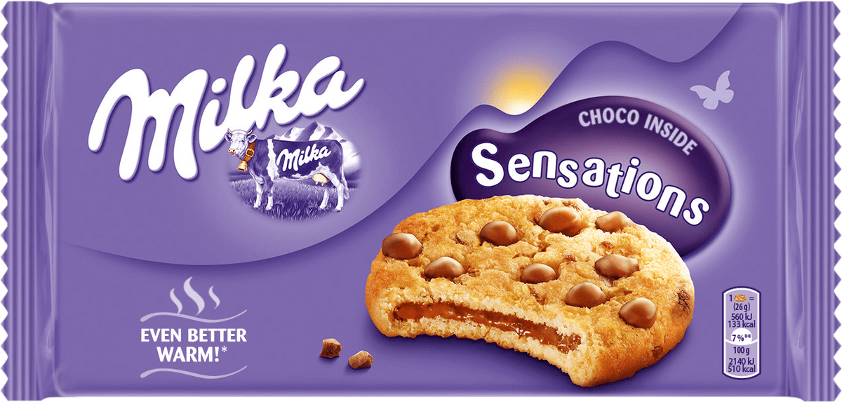 Бисквити MILKA Sensations Choco Inside 156 г