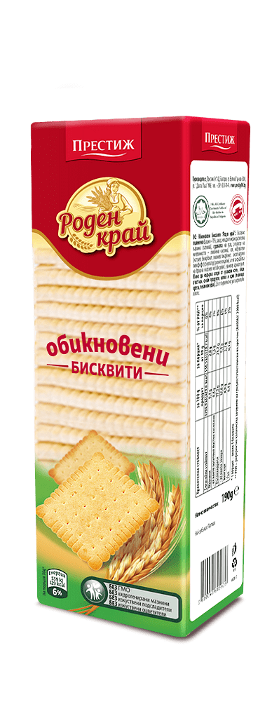 Бисквити РОДЕН КРАЙ обикновени 190г