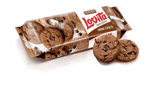 Бисквити ROSHEN Lovita Dark Choco 150 г