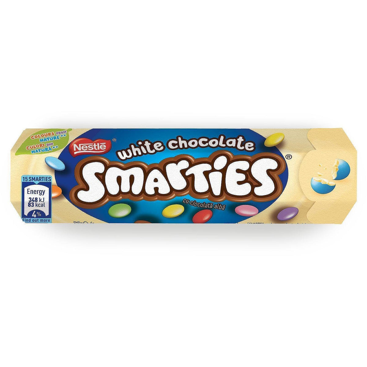 Бонбони SMARTIES дражета с бял шоколад 34 г