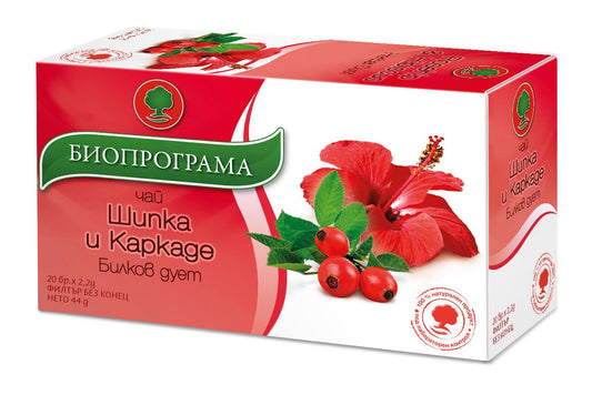 Чай БИОПРОГРАМА шипка и каркаде 44 г