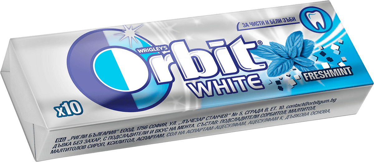 Дъвки ORBIT fresh mint 10 бр.