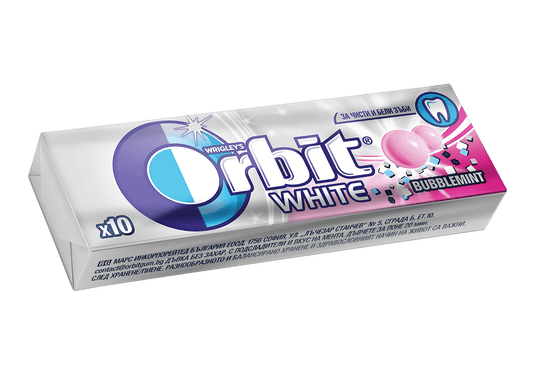 Дъвки ORBIT white bubblemint 10 бр.
