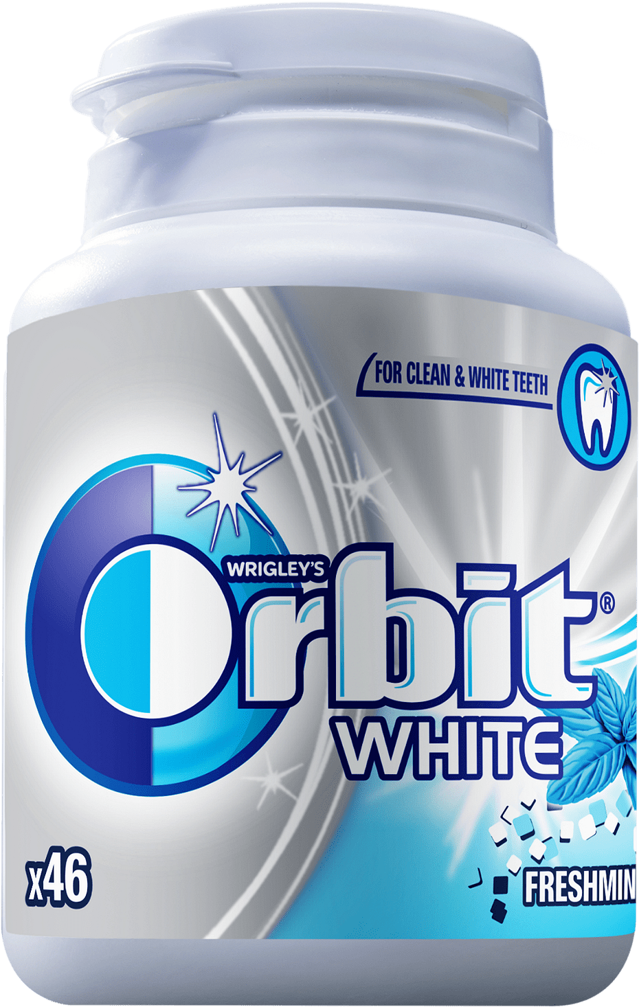 Дъвки ORBIT white freshmint bottle 46бр
