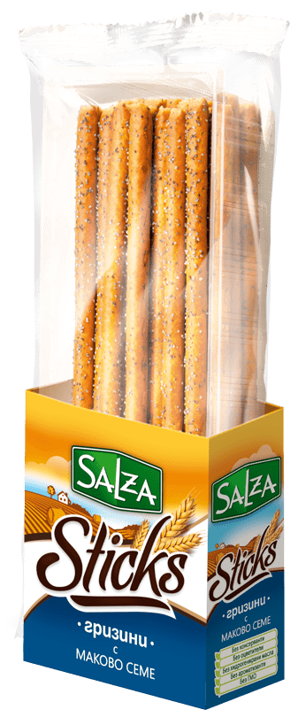 Гризини SALZA STICKS маково семе 250 г