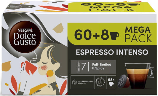 Кафе капсули NESCAFE Dolce Gusto Espresso Intenso 60+8 бр.