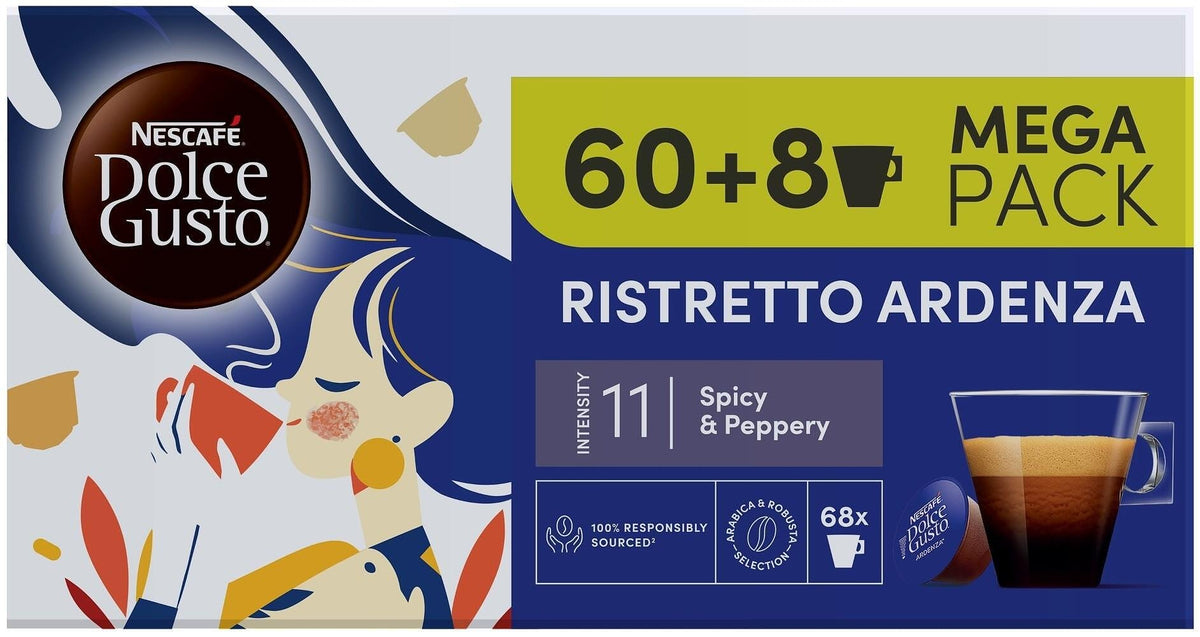 Кафе капсули NESCAFE Dolce Gusto Ristretto Ardenza 60+8 бр.