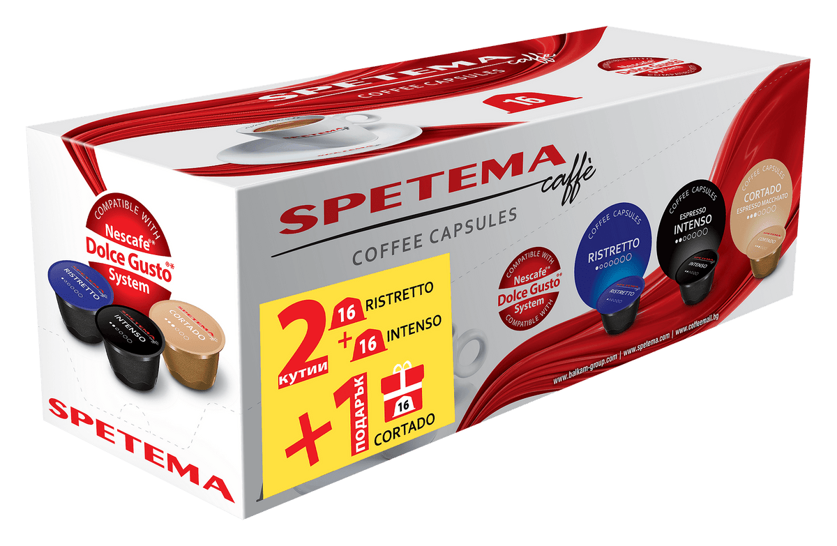 Кафе капсули SPETEMA Dolce Gusto 3*16 бр. микс