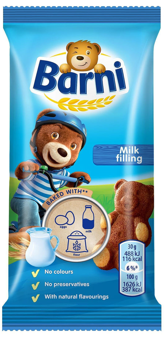 Кексче BARNI с млечен крем 30 гр.