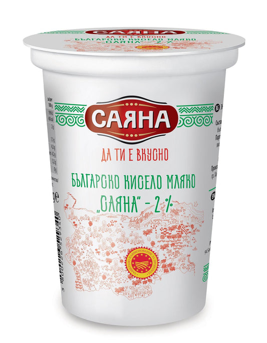 Кисело мляко САЯНА 2% по БДС 400 г