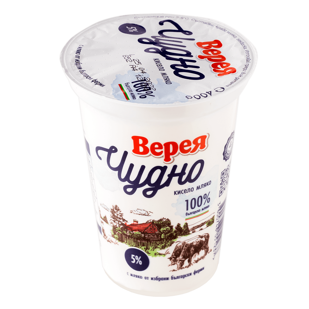 Кисело мляко ВЕРЕЯ Чудно 5% 400 г
