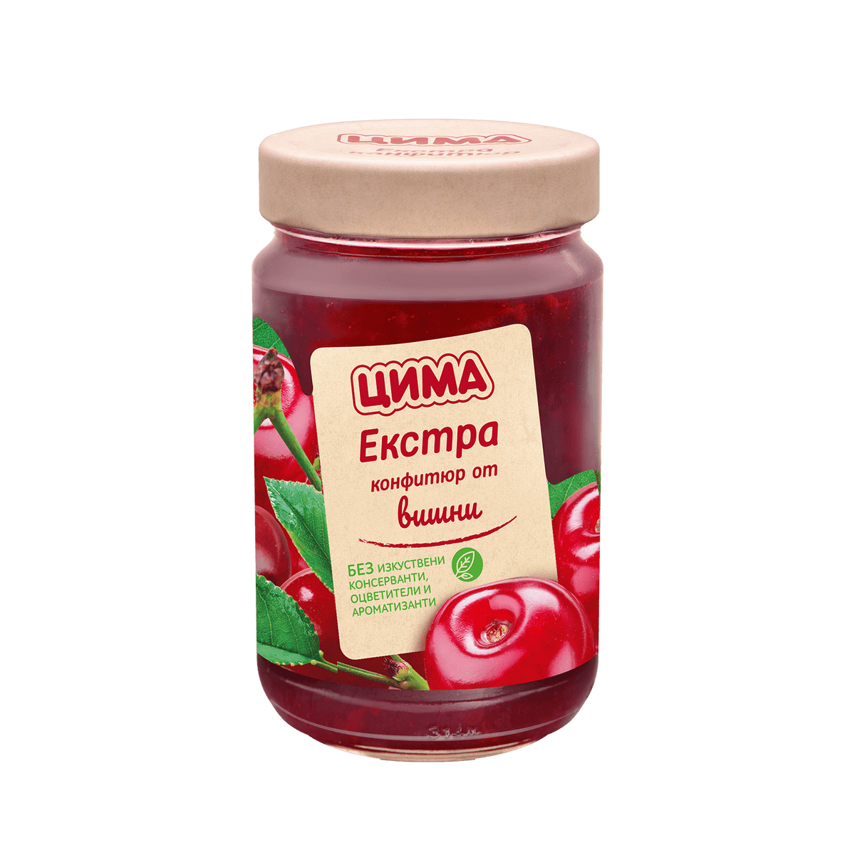 Конфитюр CIMA вишни цял плод 360 г