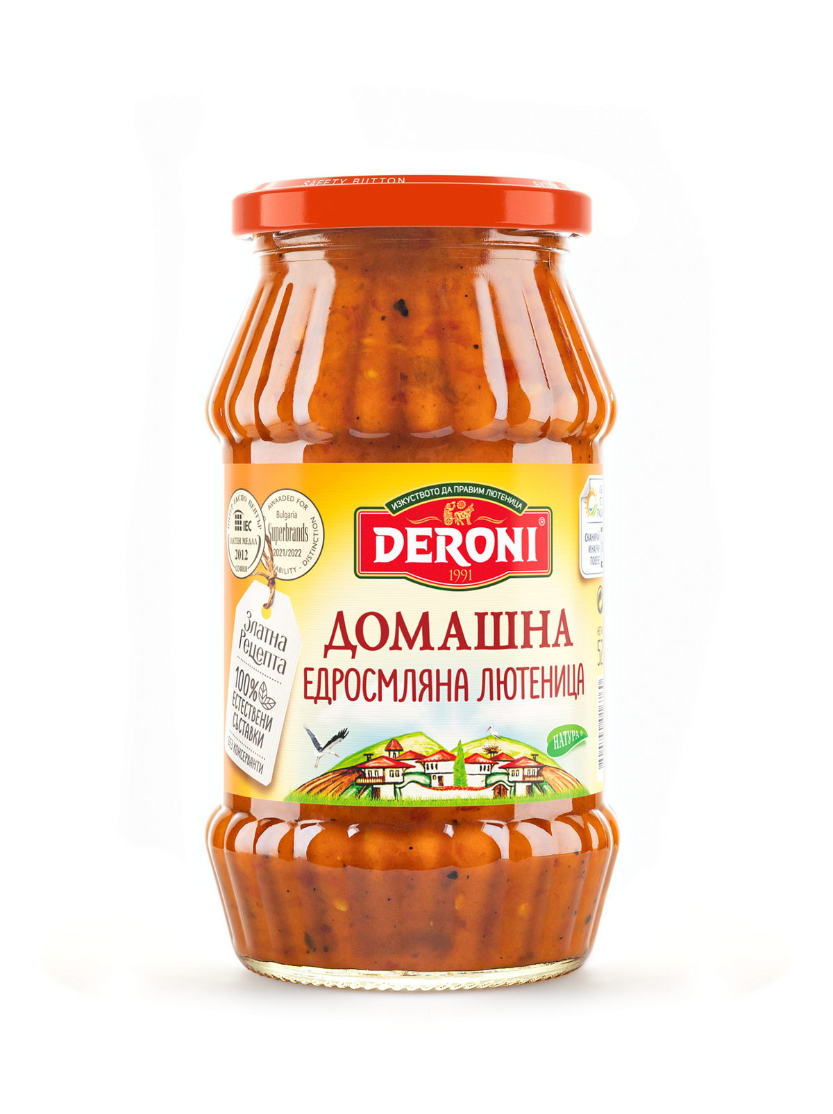 Лютеница DERONI домашна едросмляна 520 г