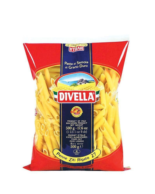 Макарони DIVELLA Penne Ziti Rigate 27 500 гр.