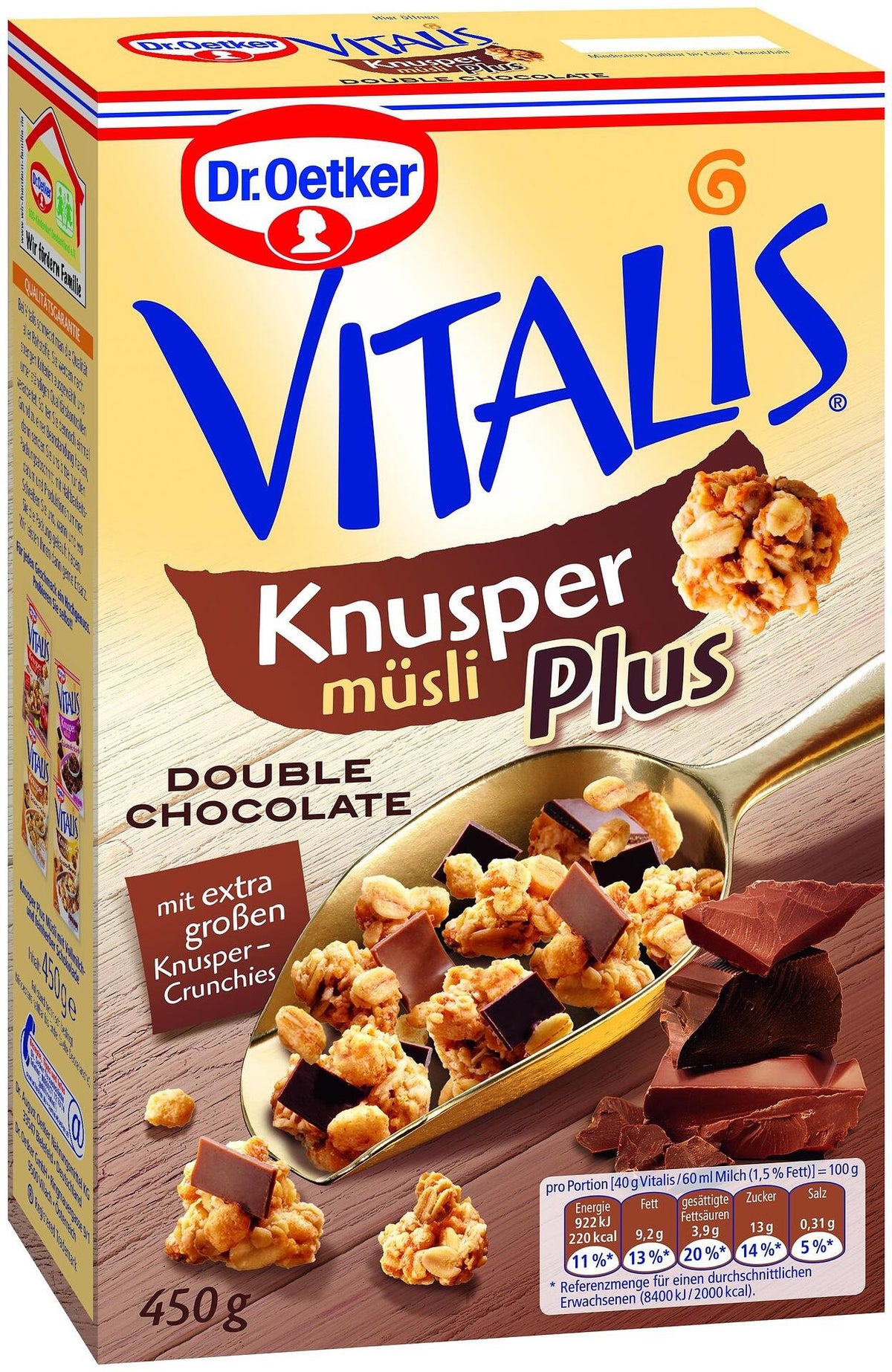 Мюсли DR.OETKER +двоен шок. ВИТАЛИС 450г
