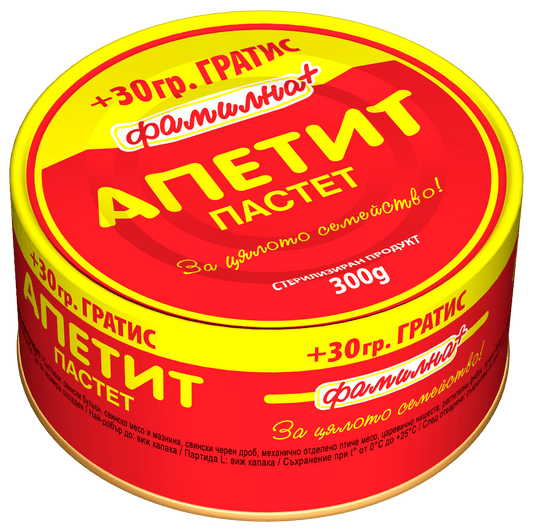 Пастет АПЕТИТ фамилна  300 г