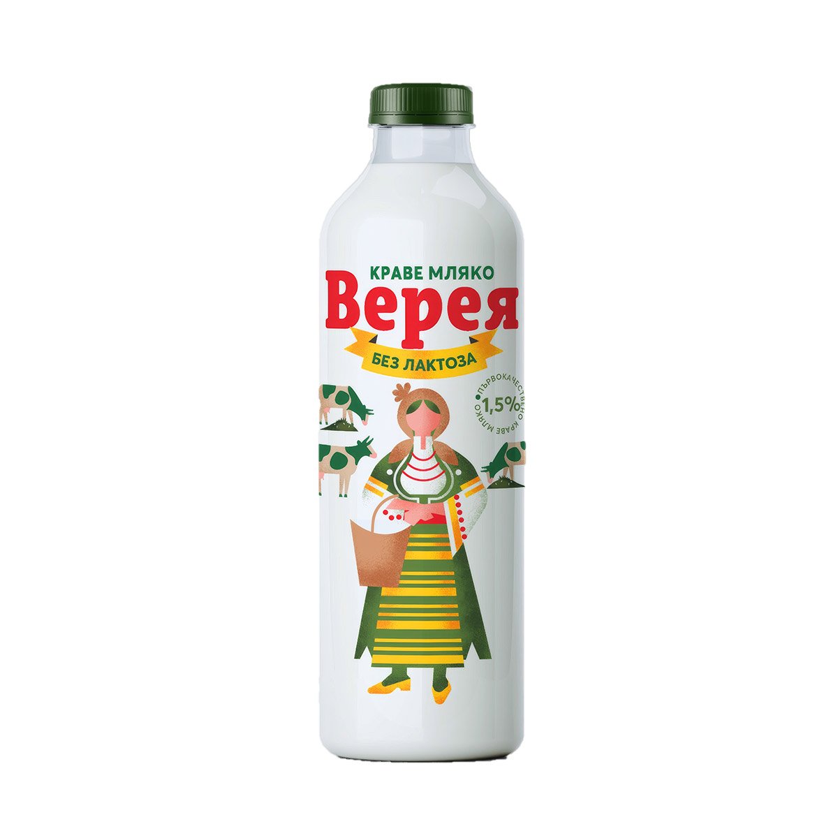 Прясно мляко ВЕРЕЯ без лактоза 1,5% 1л