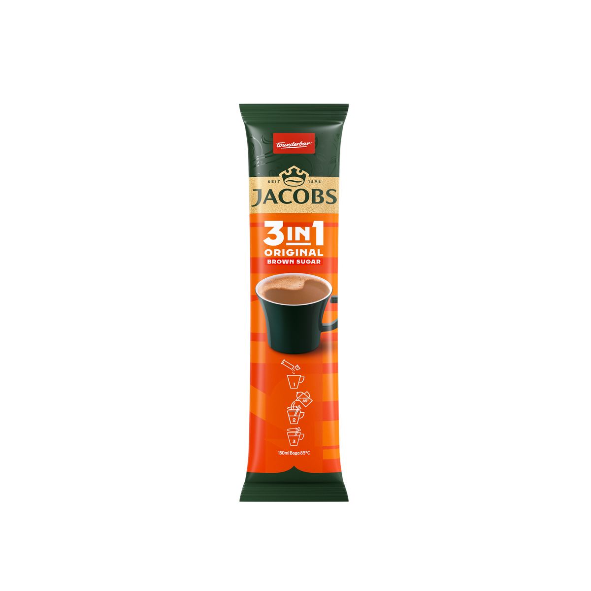 Разтворимо кафе JACOBS 3in1 Original Brown Sugar, бр.