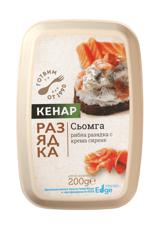 Салата КЕНАР сьомга с крема сирене 200г