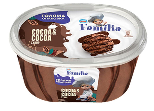 Сладолед FAMILIA GRAND какао, какаов сироп 461 гр.