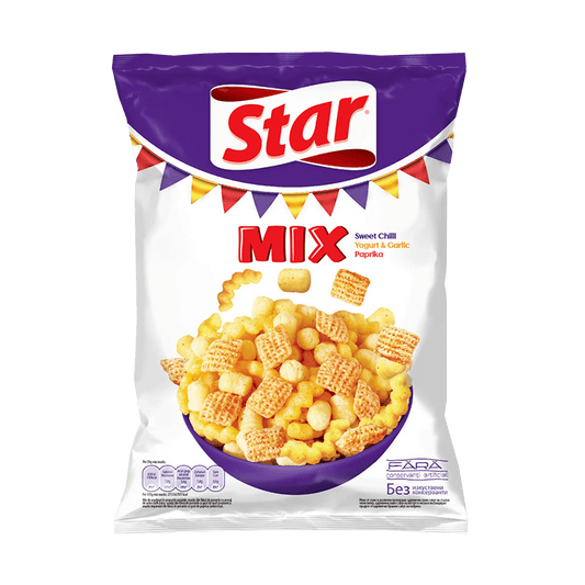 Снакс STAR MIX с чили, йогурт, чесън и паприка 90 г