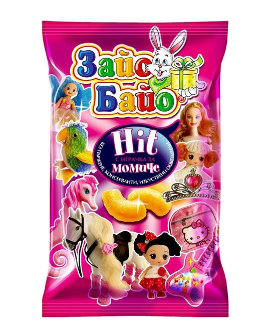 Снакс ЗАЙО БАЙО за момиче с играчка 60гр