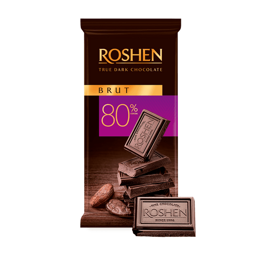 Шоколад ROSHEN Brut натурален 80% 85 гр.