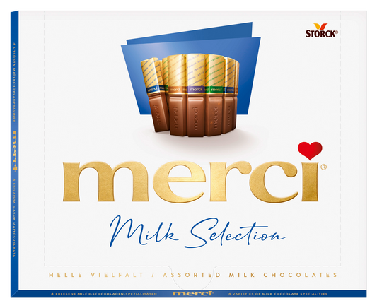 Шоколадови бонбони MERCI Assorted Milk Selection 250 г
