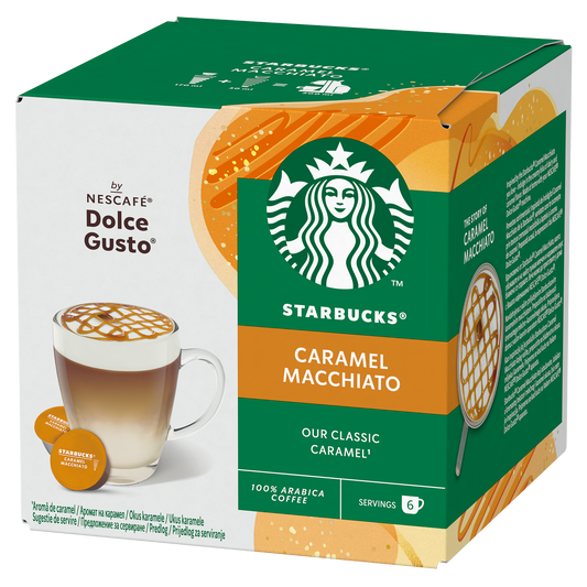 STARBUCKS Caramel Macchiato кафе капсули DOLCE GUSTO 12 бр./6 напитки