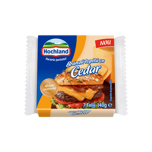 Топено сирене HOCHLAND чедър слайс 140 г