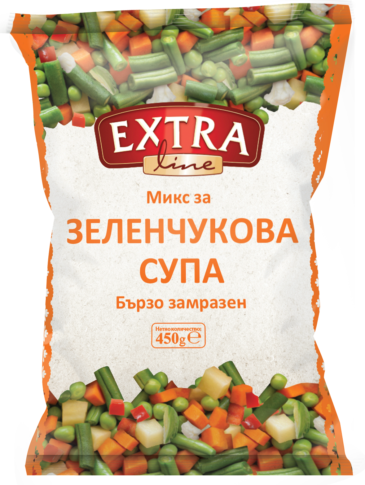 Замразена зеленчукова супа EXTRA LINE 450 г